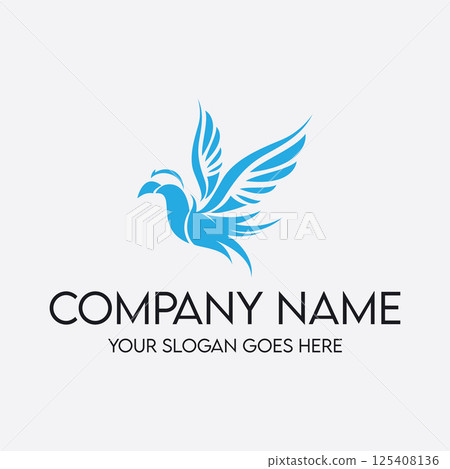 Creative image design of chirping birds. 125408136