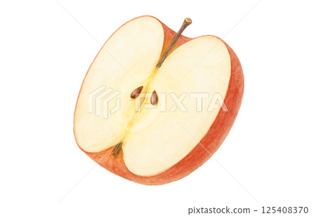 Apple illustration watercolor white background Apple illustration watercolor white background 125408370
