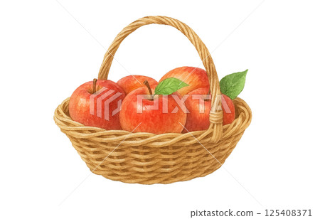 Apple illustration watercolor white background Apple illustration watercolor white background 125408371