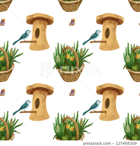 seamless pattern spring flowers for your design seamless pattern spring flowers for your design 125408389