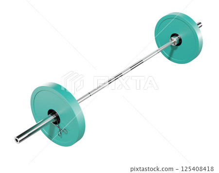 Cast Iron Olympic Adjustable Barbell, weightlifting gym equipment, side view 125408418