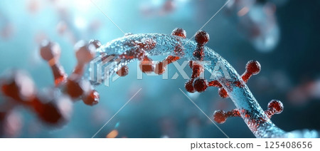 Researchers in a well-equipped biotechnology laboratory conducting experiments and tests to develop innovative solutions for various skin diseases. 125408656