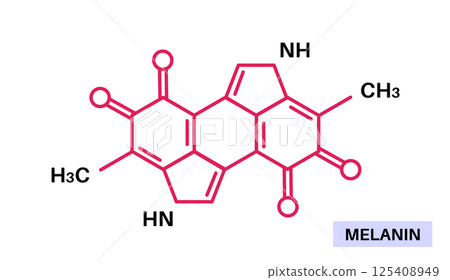 Melanin chemical formula 125408949