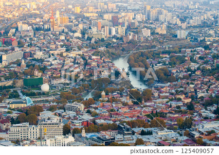 View on the capital city of Tbilisi from Mtatsminda park View on the capital city of Tbilisi from Mtatsminda park 125409057