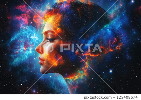 Dense, vibrant greenery and towering trees characterize this lush African rainforest, capturing nature beauty and biodiversity, banner 125409674