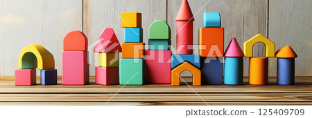 Dense, vibrant greenery and towering trees characterize this lush African rainforest, capturing nature beauty and biodiversity, banner 125409709