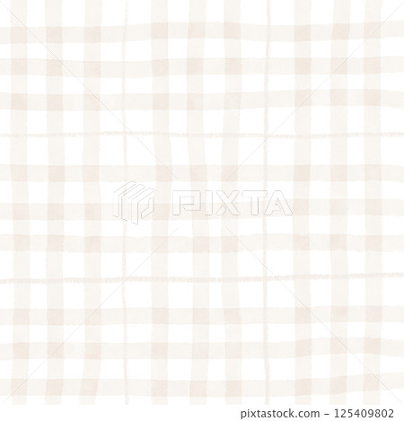 Brown Beige Plaid Tartan Gingham Check Hand Drawn Background Pattern Overlay Brown Beige Plaid Tartan Gingham Check Hand Drawn Background Pattern Overlay 125409802