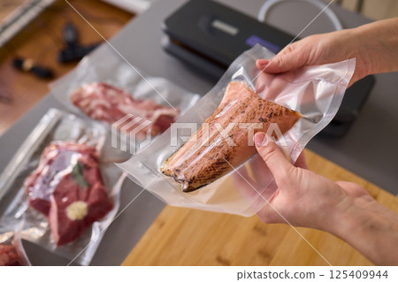 Sous Vide Cooking Utilizing Vacuum Sealing Techniques for the Storage of Fresh Meats 125409944