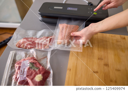 Sous Vide Cooking Utilizing Vacuum Sealing Techniques for the Storage of Fresh Meats Sous Vide Cooking Utilizing Vacuum Sealing Techniques for the Storage of Fresh Meats 125409974
