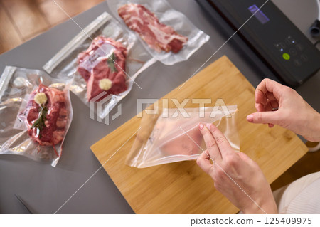 Sous Vide Cooking Utilizing Vacuum Sealing Techniques for the Storage of Fresh Meats Sous Vide Cooking Utilizing Vacuum Sealing Techniques for the Storage of Fresh Meats 125409975