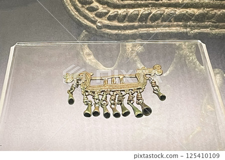 ancient Slavic jewelry of the 11th-13th century in the Yaroslavl Kremlin (museum reserve). Russia, Yaroslavl, December 1, 2024 125410109