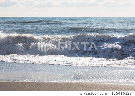 storm on the Black Sea, waves on sea storm on the Black Sea, waves on sea 125410128