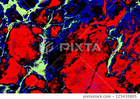 Raw surface of natural stone, textured surface background. Changed color scheme. 125410805