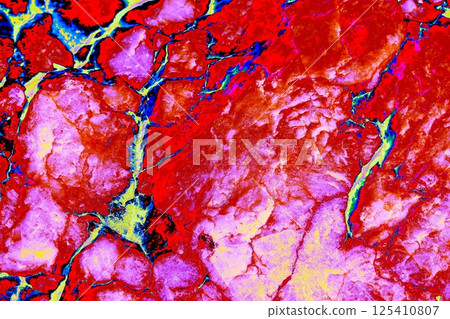 Raw surface of natural stone, textured surface background. Changed color scheme. 125410807