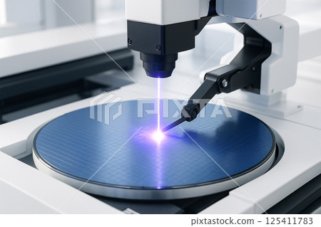 紫雷射照射晶圓及無人加工設備 紫雷射照射晶圓及無人加工設備 125411783