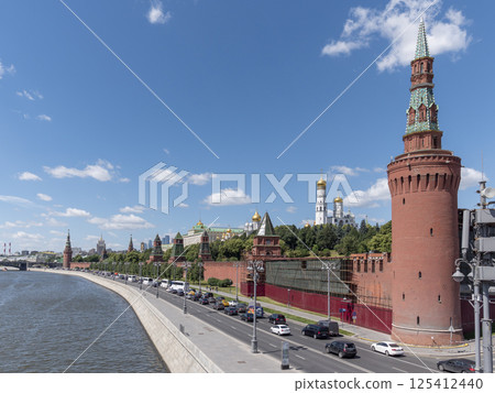 MOSCOW - SEPTEMBER 27 - Kremlin in Moscow Russia architecture background 125412440