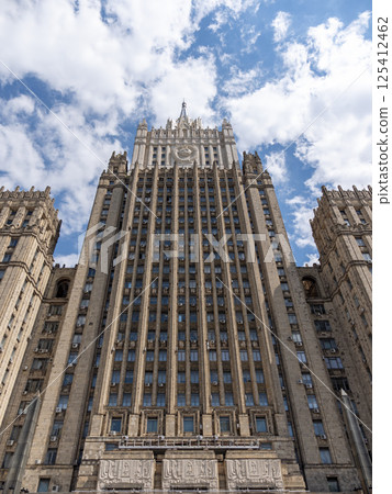 MOSCOW - SEPTEMBER 27: building of the Ministry of Foreign Affairs on September 27, 2024 in Moscow, Russia 125412462
