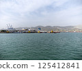 Novorossiysk, Russia 08.18.2023. Port cranes, Black Sea, port, Krasnodar Territory, Novorossiys 125412841