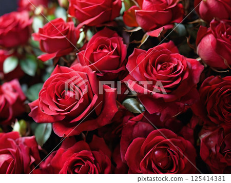 Father's Day bouquet of red roses 125414381