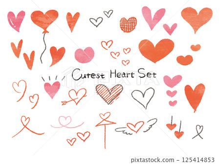 簡單可愛的心形套裝 125414853