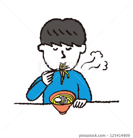 男人吃拉麵 125414909