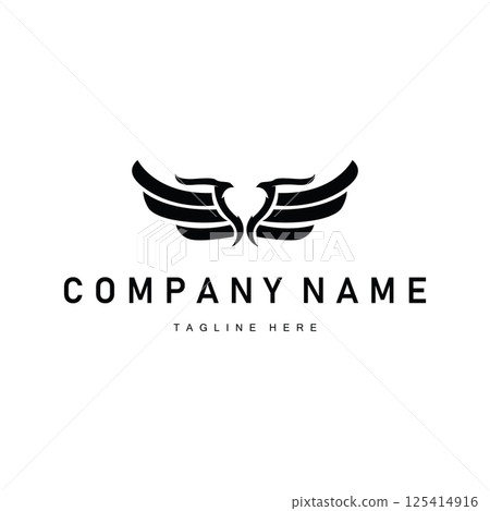 wing logo black silhouette design minimalist animal wings with simple black concept for business symbol or product brand template wing logo black silhouette design minimalist animal wings with simple black concept for business symbol or product brand template 125414916