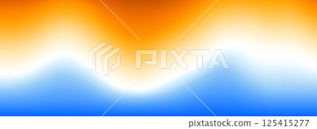 Calm beach gradient background. Abstract ocean coast concept. Smooth wavy desert seaside backdrop. Blurred pastel light blue and yellow wave wallpaper. Soft summer sand shore gradient banner. Vector 125415277