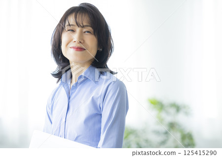 Portrait of a middle-aged woman 125415290