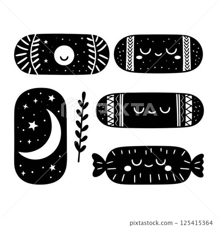 Decorative Pillow Silhouette Furniture Icon 125415364