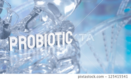 The Probiotic text on sci background for health concept 3d Rendering. 125415541