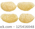 Set of Slice Pomelo Pulp Isolated On White Background 125416048