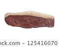 Raw sirloin cap steak or picanha isolated on white background 125416070