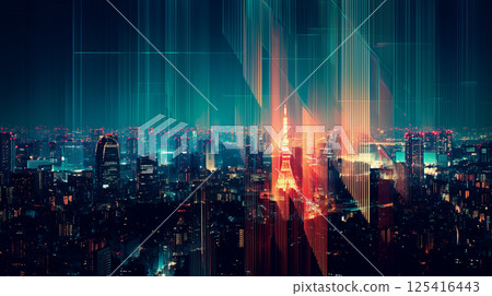 The Pulse of the Digital City: AI-Driven Tokyo Nights 125416443