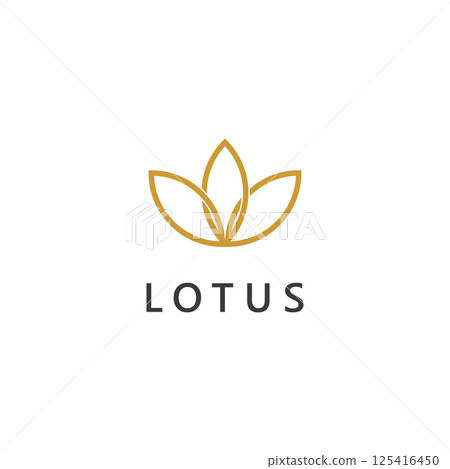 abstract flower lotus logo. luxury spa beauty design template abstract flower lotus logo. luxury spa beauty design template 125416450