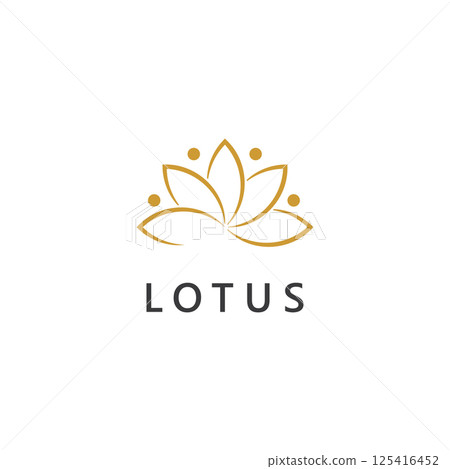 abstract flower lotus logo. luxury spa beauty design template abstract flower lotus logo. luxury spa beauty design template 125416452