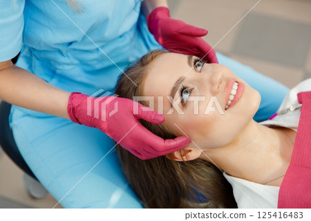 dentist patient, professional stomatology, dental consultation, examination patient, hospital office, dental health 125416483