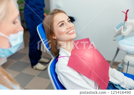 dentist patient, professional stomatology, dental consultation, examination patient, hospital office, dental health 125416490