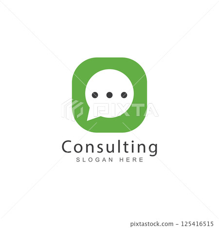 chat talk consulting logo design concept 125416515