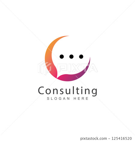 chat talk consulting logo design concept chat talk consulting logo design concept 125416520