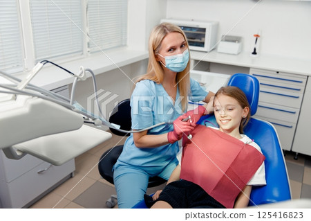 Children's dentistry, Smiling dentist, pediatric dentist, healthy smile, Child visit dentist, stomatological cabinet, dental clinic Children's dentistry, Smiling dentist, pediatric dentist, healthy smile, Child visit dentist, stomatological cabinet, dental clinic 125416823