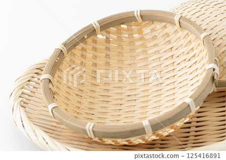 Close-up of a bamboo basket 125416891