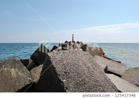 Wave Breakers Leading to the Horizon Wave Breakers Leading to the Horizon 125417346