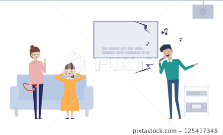 一個喜歡唱歌但音質很差的男人，以至於當他去卡拉 OK 時，他的朋友都不喜歡他。 125417348