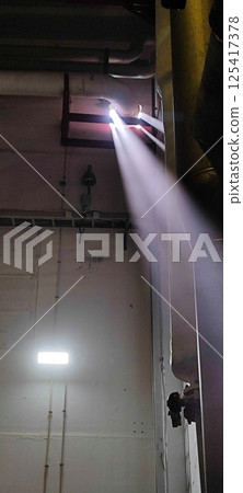 Industrial Light Rays Atmospheric Factory Scene 125417378