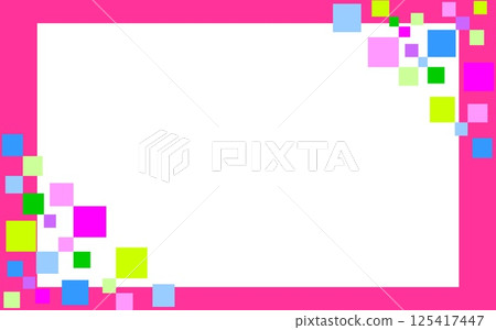 框架幾何圖案方形白色空間粉紅色 框架幾何圖案方形白色空間粉紅色 125417447