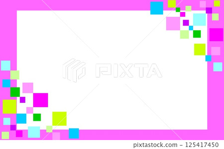 Frame geometric pattern square white space pink Frame geometric pattern square white space pink 125417450