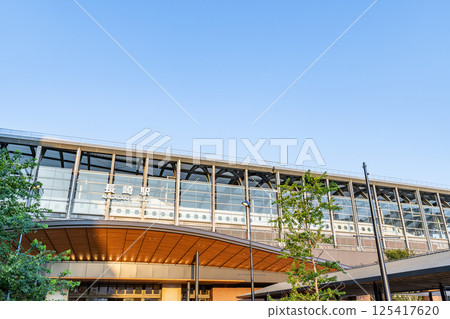 Nagasaki City, Nagasaki Prefecture: JR Nagasaki Station (East Exit) on a clear day 125417620