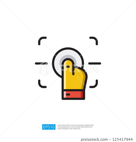 A simple graphic depicting a hand pressing a button, symbolizing interaction or activation. Artificial Intelligence Icon A simple graphic depicting a hand pressing a button, symbolizing interaction or activation. Artificial Intelligence Icon 125417944