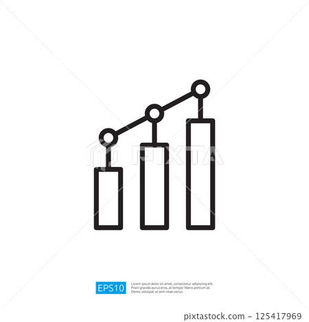 A simple line graph depicting three bars of varying heights, illustrating data trends or comparisons over time. A simple line graph depicting three bars of varying heights, illustrating data trends or comparisons over time. 125417969