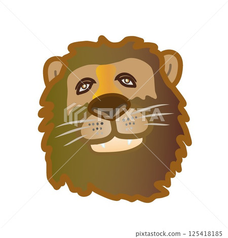 獅子臉插圖 125418185
